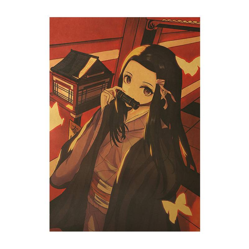 Áp Phích Trang Trí Nội Thất Hình Demon Slayer "Beauty Nezuko" 50.5x35cm