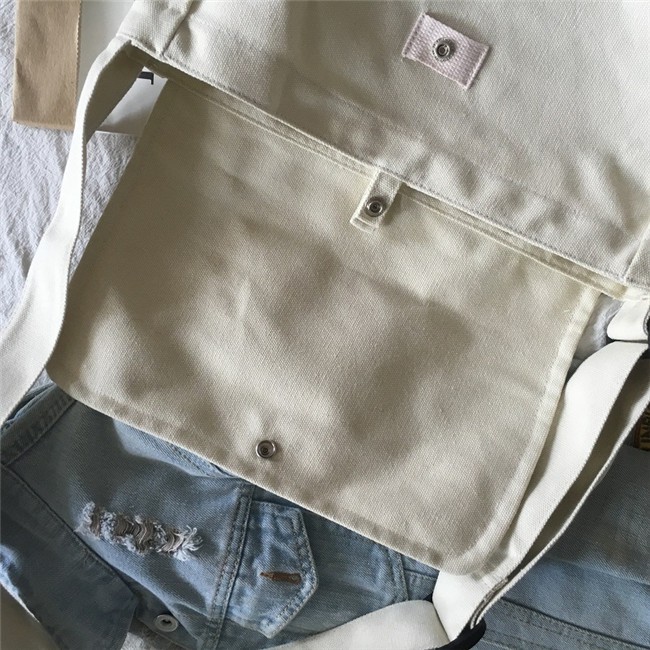 [Spot] Túi Đeo Chéo Canvas Phong Cách Hàn Quốc Đơn Giản