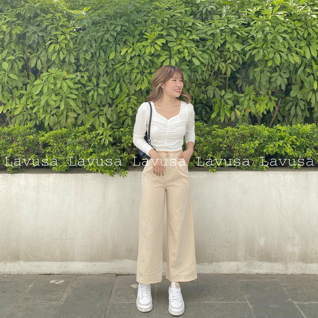 Quần Ống Suông 💖 𝘍𝘳𝘦𝘦𝘴𝘩𝘪𝘱 💖 Quần Đũi Nhật, Ống Rộng, Dài Lưng Thun Có Cúc Siêu Mát Lạnh | BigBuy360 - bigbuy360.vn