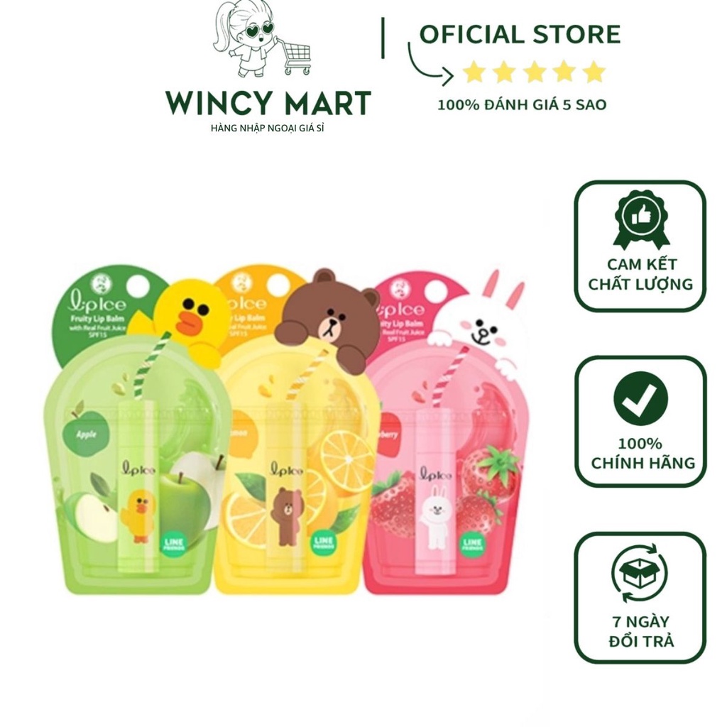 Son Dưỡng Lipice Line Friends Lip Balm Nội Địa Hàn 3.5g