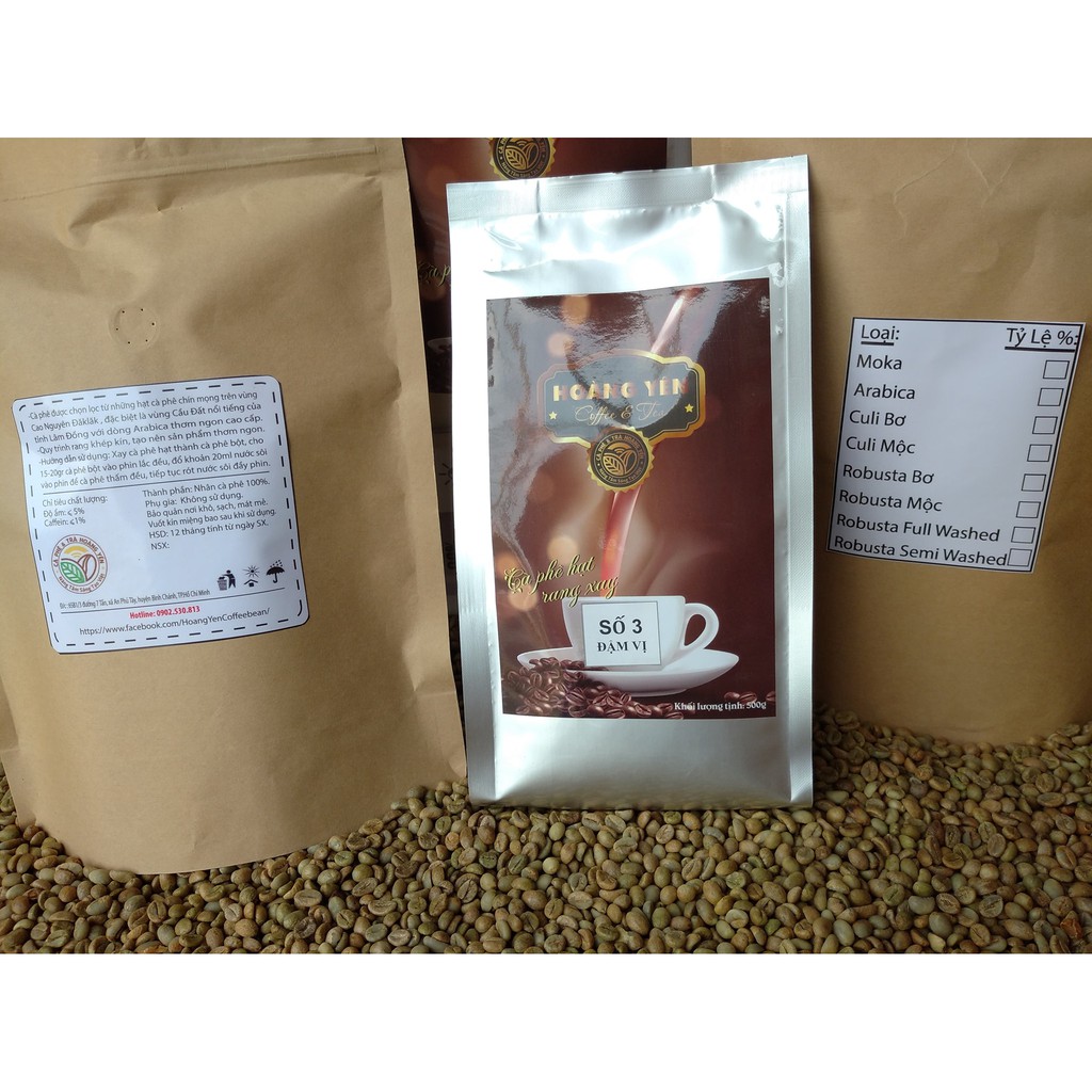 500gr Cafe Đăklăk Rang Mật Ong Rừng nguyên chất mộc rất thơm ngon