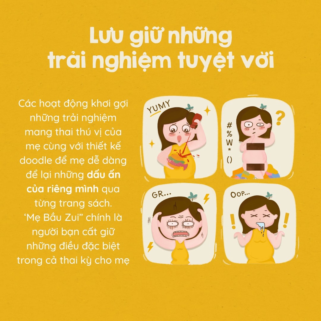 Sách Tô Màu Mẹ Bầu Zui - Giải Trí Thai Kỳ (Kèm chì màu) | Nhà Đậu | 107