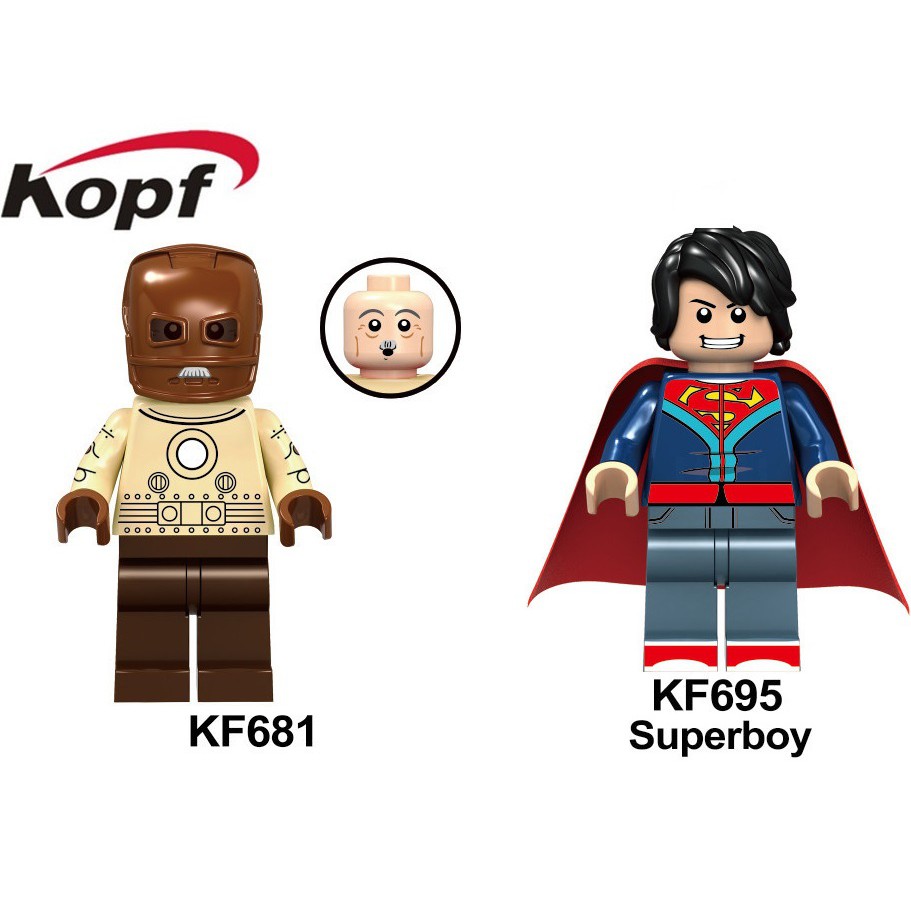 Minifigures Các Nhân Vật Super Heroes Mẫu Mới Nhất Superboy Iron Stan (Stan Lee) KF681 KF695