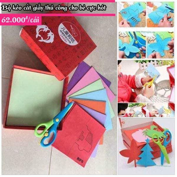 BỘ KÉO CẮT GIẤY THỦ CÔNG CHO BÉ