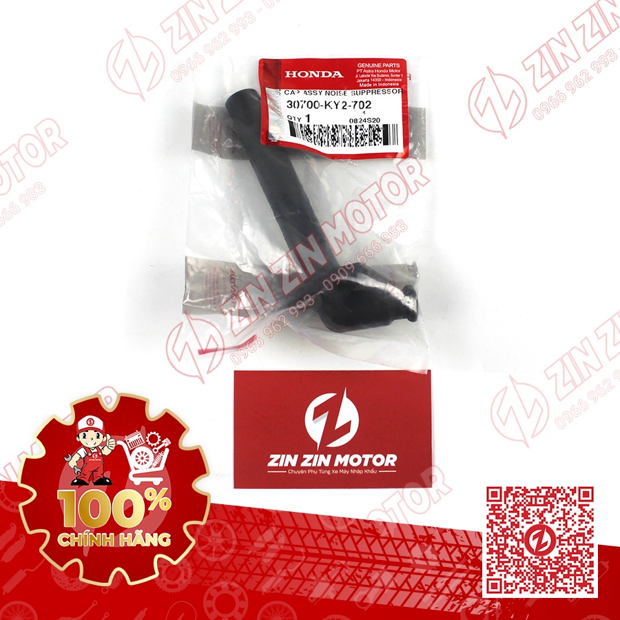 Nắp, Tẩu Chụp Bugi Winner V1, Winner X V2 V3, Sonic 150R, CBR 150R 250RR, RS 150 V1 V2 V3, Supra GTR 30700-KY2-702