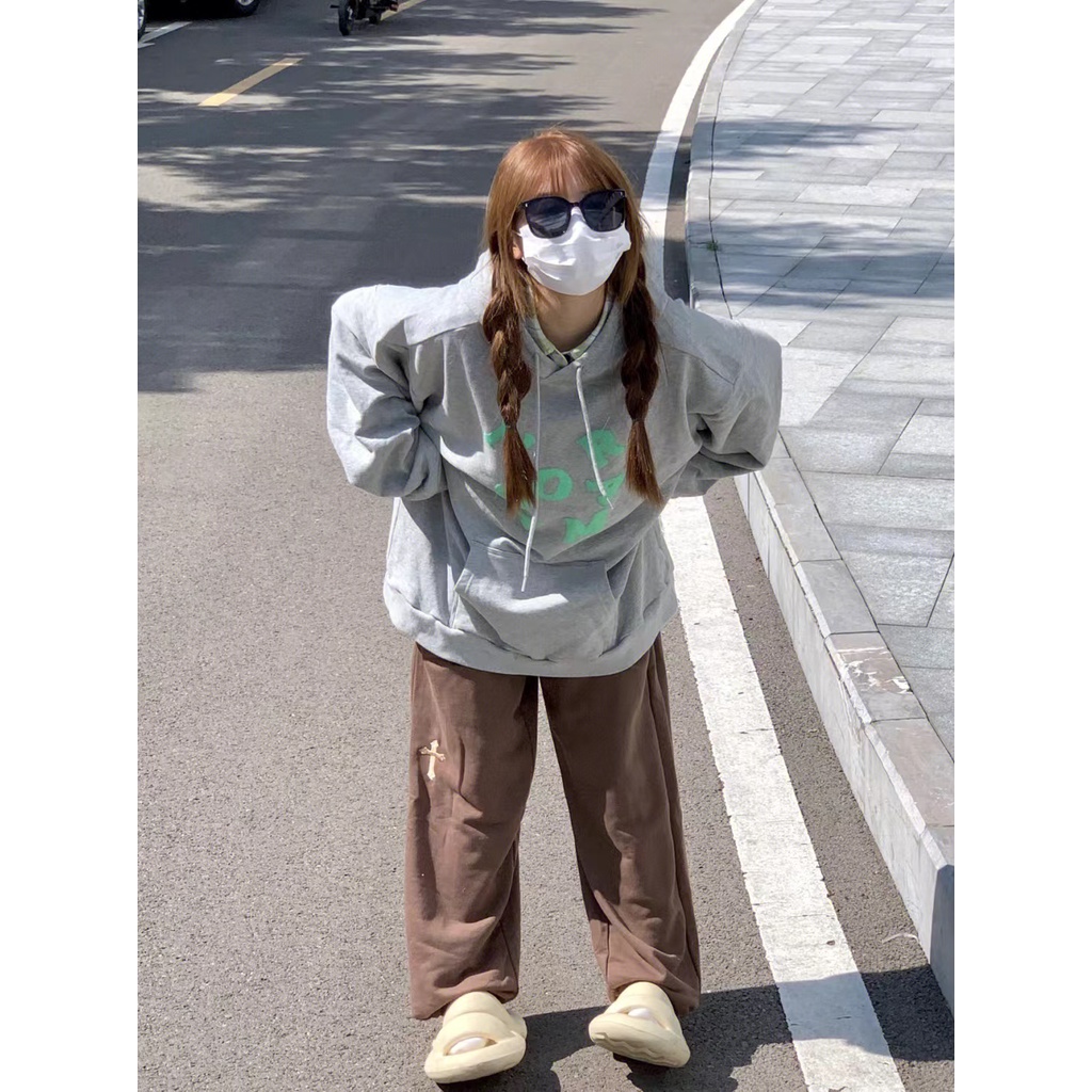 NRVP Áo Nỉ Nam Nữ Dài Tay Cổ Tròn Thời Trang Hàn Mới