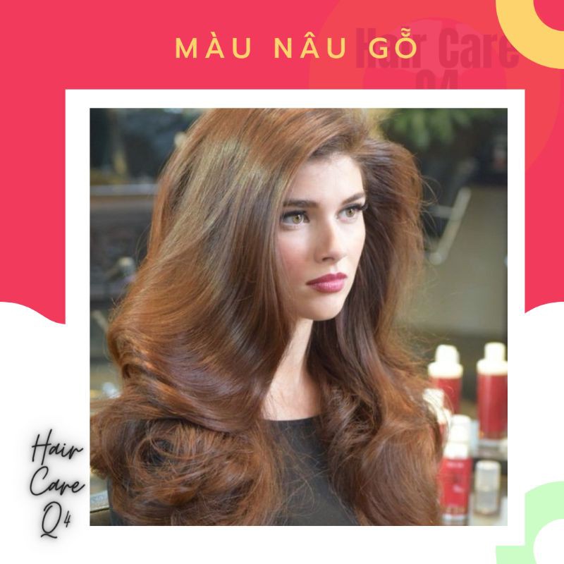 Thuốc Nhuộm Tóc Màu Nâu Gỗ, nâu ánh vàng ( tông vàng )  - Hair CAre Q4