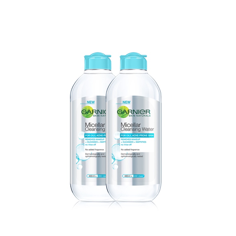 [Mã FMCGMALL -8% đơn 250K] Bộ đôi nước làm sạch và tẩy trang cho da dầu mụn Garnier Micellar Water 400ml | BigBuy360 - bigbuy360.vn