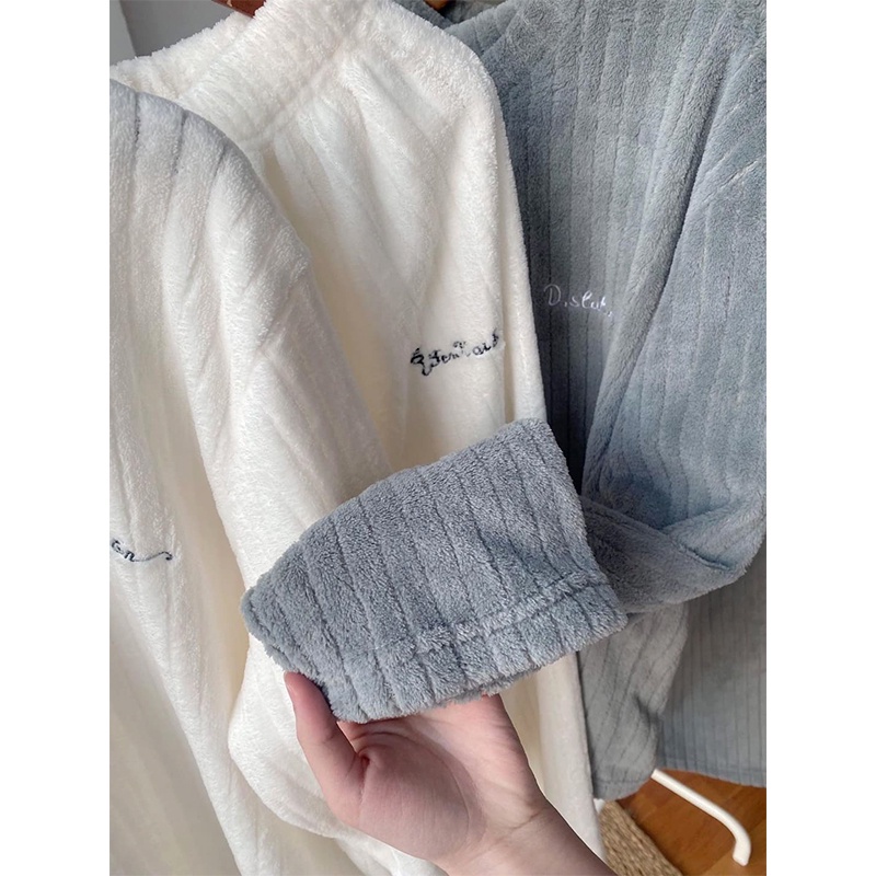 [Ảnh thật/ Hàng loại 1] Bộ Ngủ Lông Form Rộng Chất Đẹp Dày Dặn, Bộ Ngủ Nữ Lông Ấm Mềm Mịn