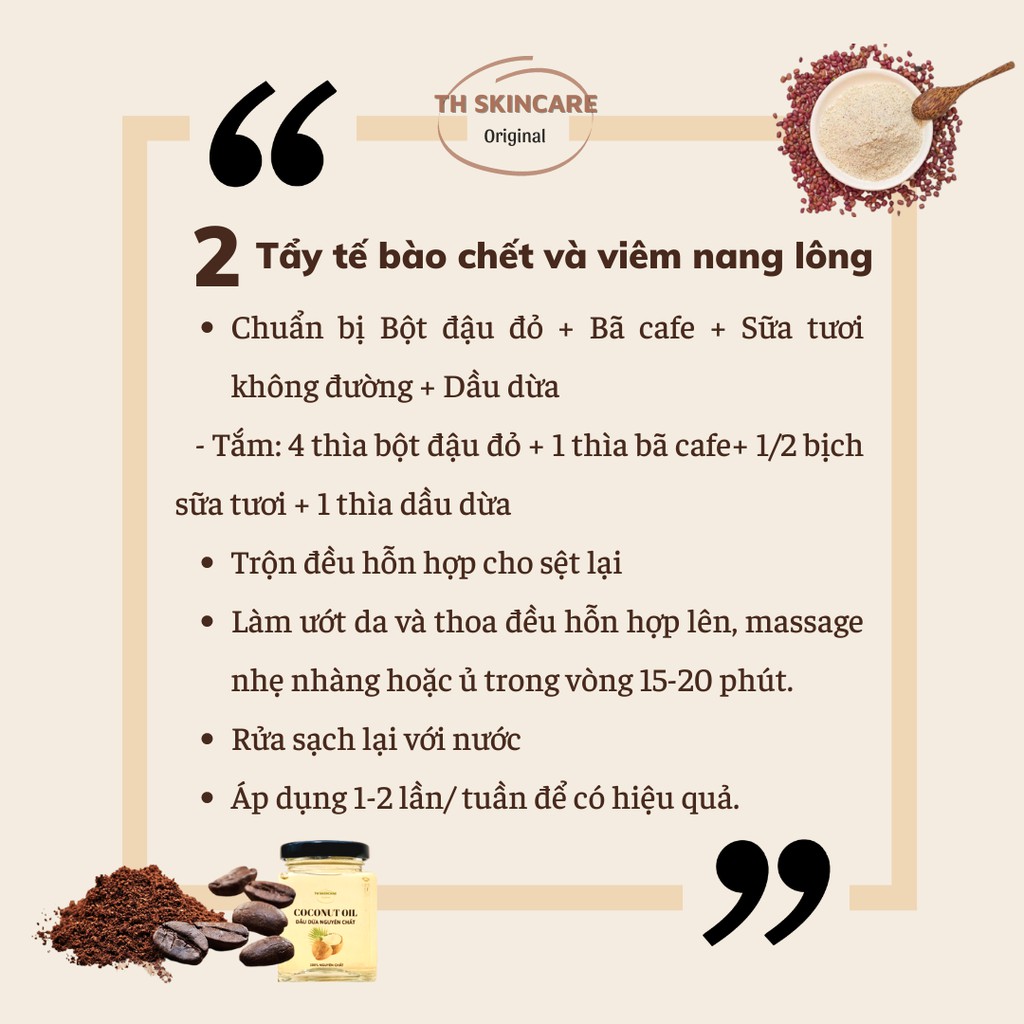 Bột đậu đỏ dưỡng da nguyên chất TH Skincare