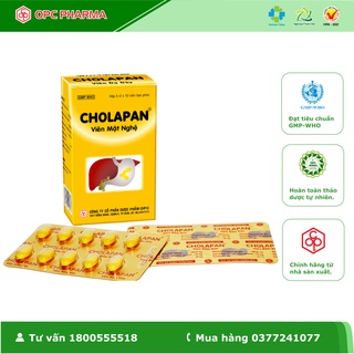 Viên mật nghệ CHOLAPAN OPC ( Hộp 50 viên BP) - Hỗ trợ bổ gan, lợi mật. Giảm đau dạ dày - Hàng chính hãng OPC