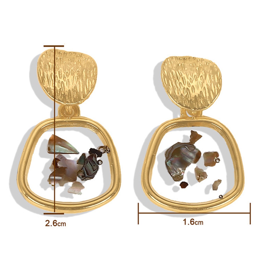 Đôi Bông Tai Họa Tiết Hình Học Kiểu Dáng Trẻ Trung Cho Nữ