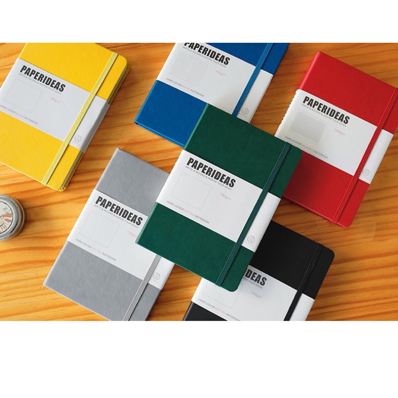 Sổ tay ghi chú bìa da Paperideas size A5 đủ màu sắc