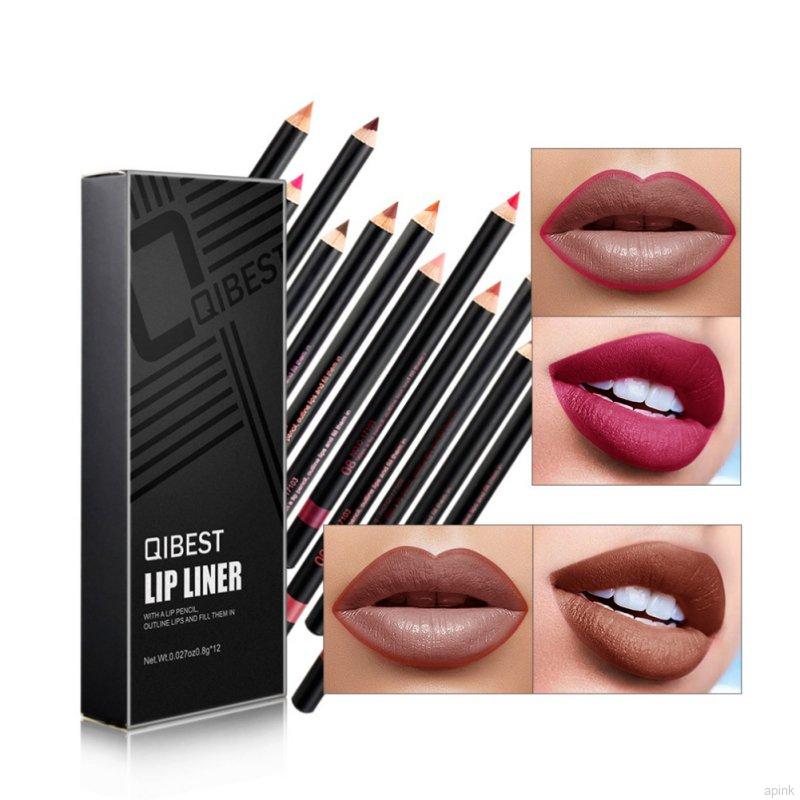 (Hàng Mới Về) Set 12 Chì Kẻ Viền Môi Lâu Trôi Không Thấm Nước Bioaqua | BigBuy360 - bigbuy360.vn