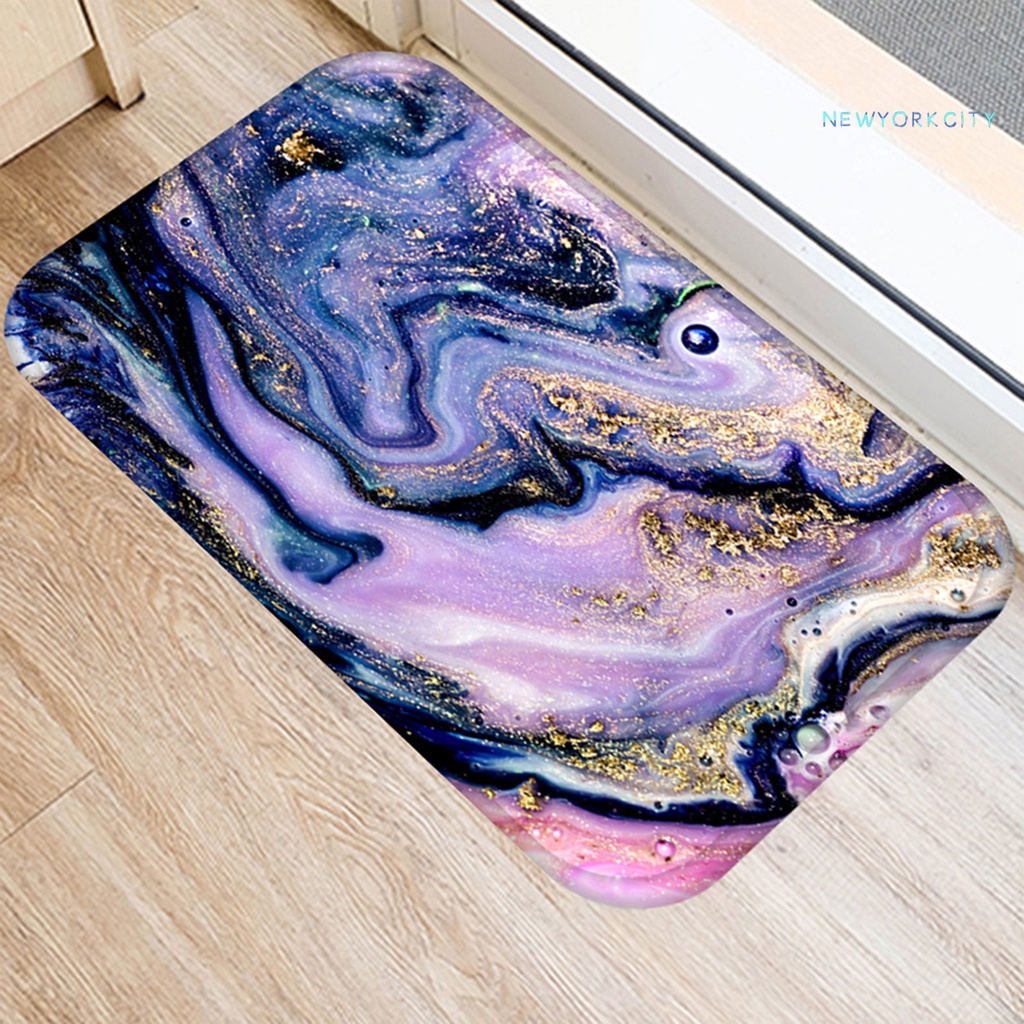 Thảm lót sàn Chống Trượt Thấm Hút Tốt In Họa Tiết Đá Cẩm Thạch Nhiều Màu Sắc