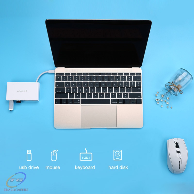 Bộ chia USB Type-C to USB 4 cổng 3.0 Ugreen 30278