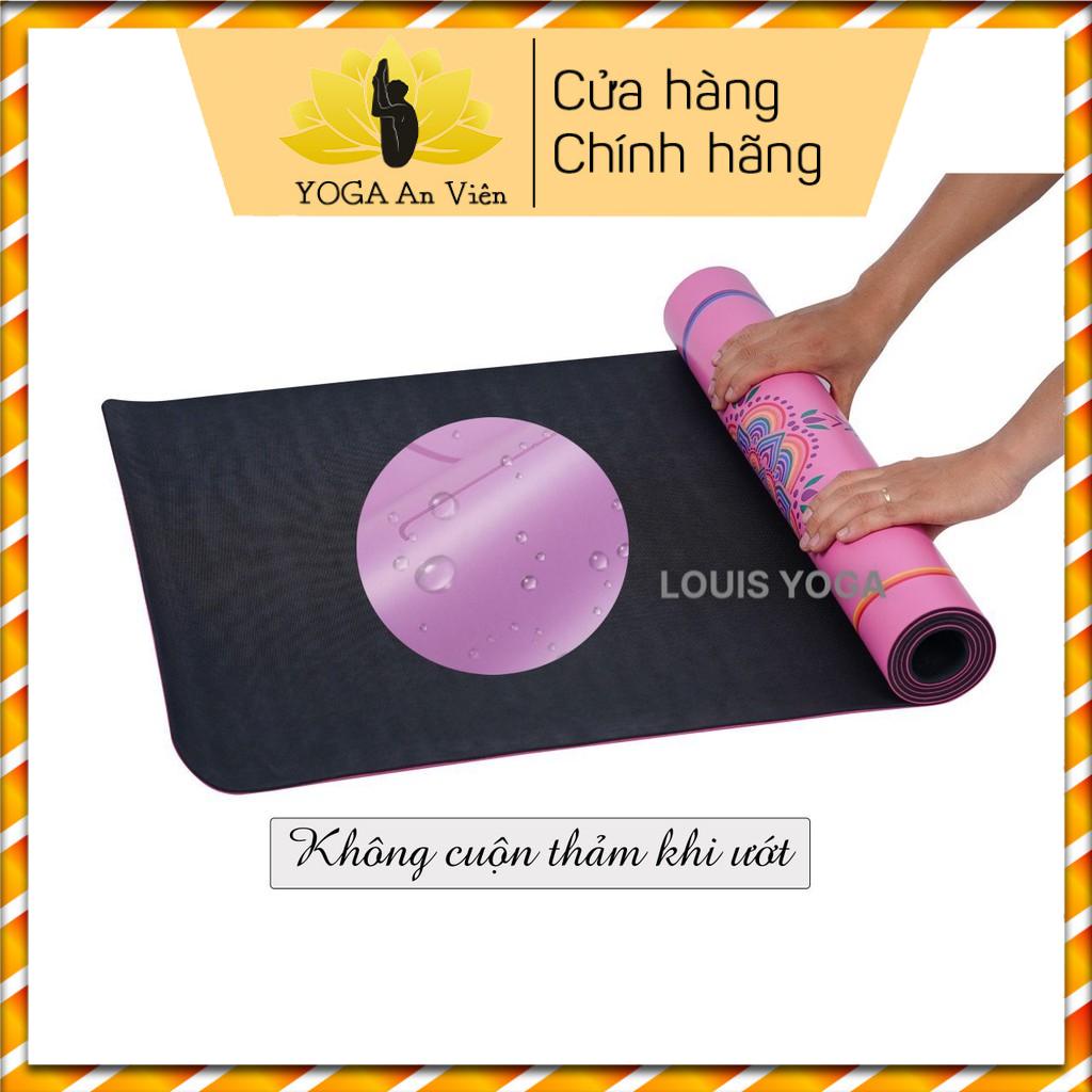 Thảm tập yoga cầu vồng chất liệu cao su cao cấp, thảm tập yoga in hình họa tiết thấm hút mồ hôi tốt