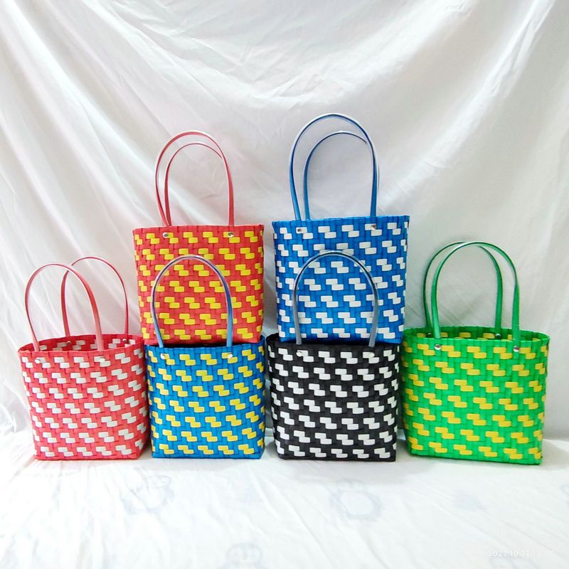 giỏ xách đan tay chữ Z, túi handmade, làn đi chợ size 32 cm