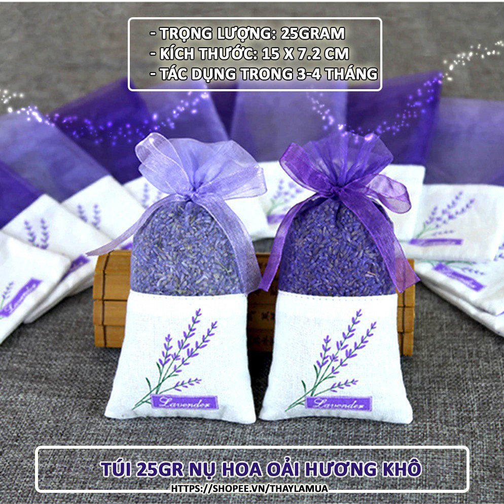 [Đẹp -thơm-rẻ] Túi thơm nụ hoa LAVENDER khô khử mùi không khí