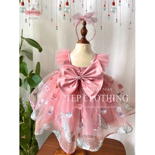 QUINN Đầm Công Chúa Thiết Kế Cho Bé Gái by Tep Clothing- hình thật