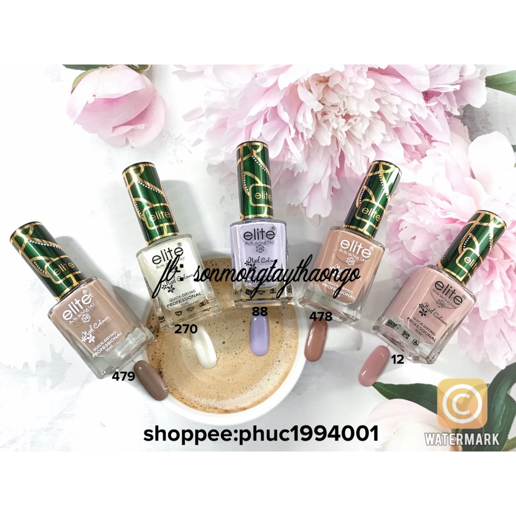 (Hàng mới về)Sơn móng tay gel lạnh cao cấp Elite 16ml (không cần hơ máy)