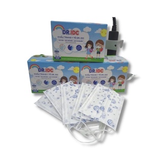 Hộp 50 cái khẩu trang y tế trẻ em IDC chống bụi, kháng khuẩn