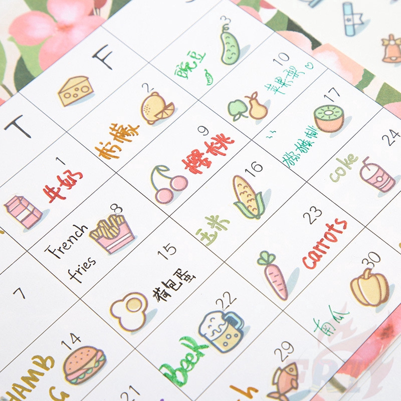❉ Funny Diary Label Stickers ❉6Sheet/Set DIY Diary Scrapbooking Decals Stickers