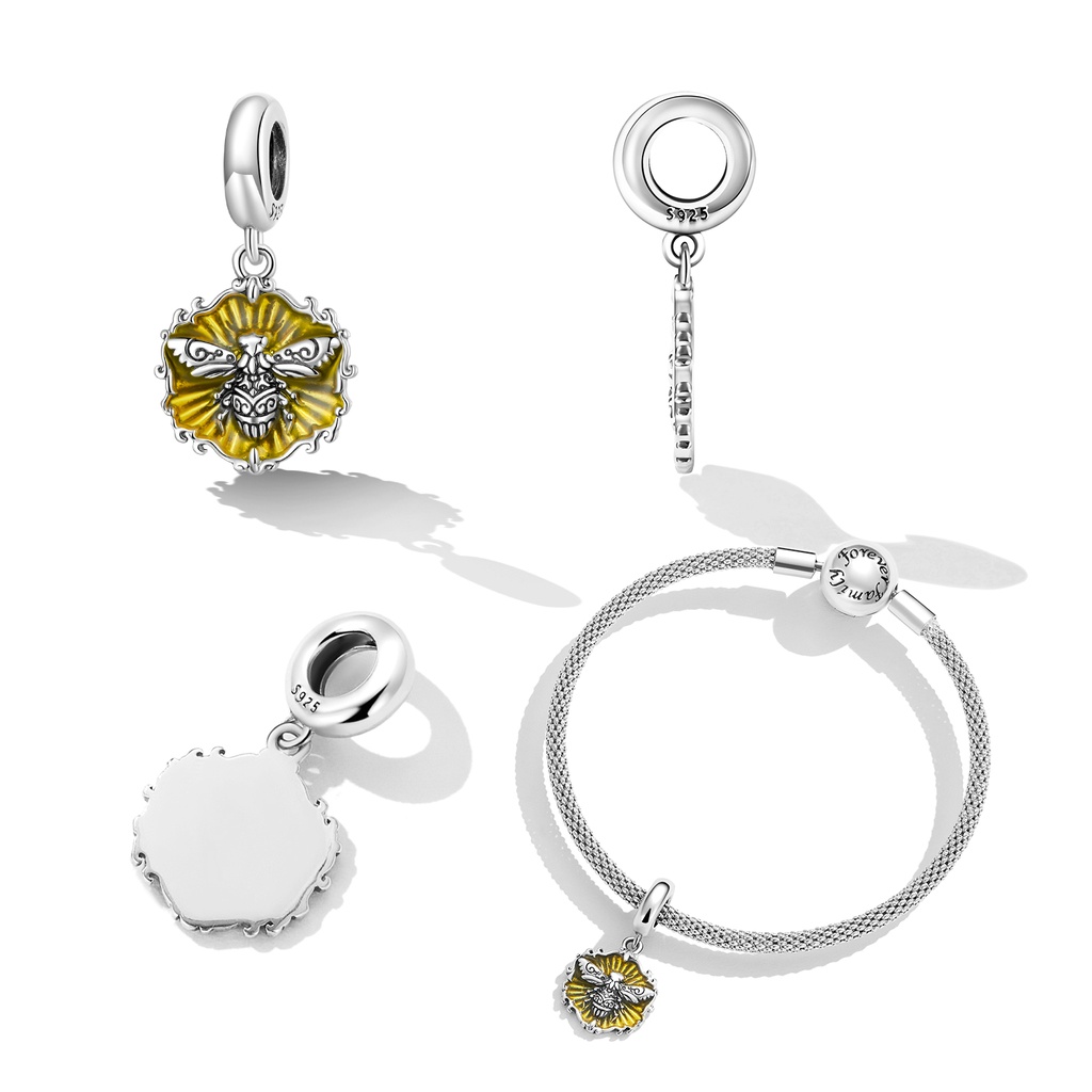 Mặt vòng cổ BAMOER bạc 925 nhiều họa tiết tùy chọn thiết kế thời trang