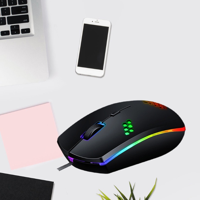 Chuột Quang Chơi Game Có Dây 7200 Dpi Có Đèn Led Rgb Cho Pc / Laptop