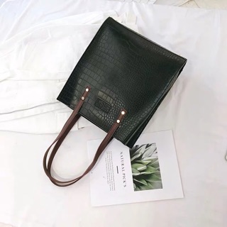 Túi tote da bản to đi học, đi làm vừa A4 túi đeo vai nữ đựng laptop