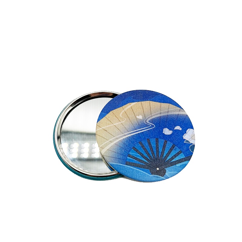 Gương Trang Điểm Hình Tròn Nhỏ Nhắn Họa Tiết Hoạt Hình Lấp Lánh Xinh Xắn