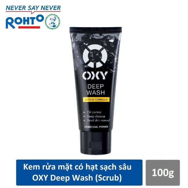 Sữa rửa mặt có hạt sạch sâu OXY Deep Wash (Scrub) 100g