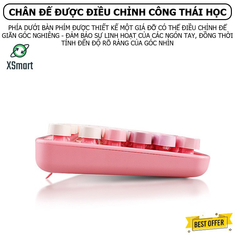 Bộ bàn phím và chuột không dây MOFii N720 MẪU MỚI màu SON, Hồng cực đẹp, COMBO phím chuột dùng cho máy tính, pc, laptop | BigBuy360 - bigbuy360.vn