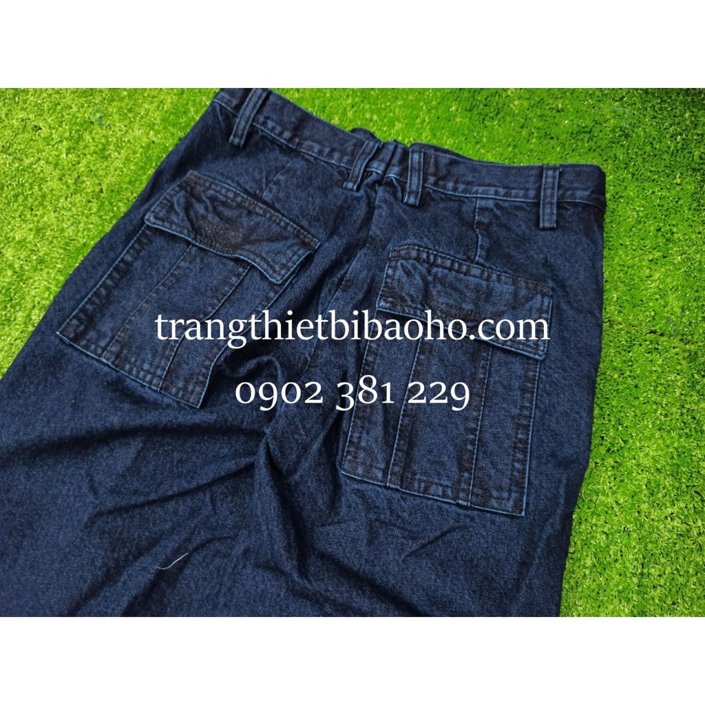 Quần áo jeans thợ hàn, điện lực vải cao cấp túi hộp vải đẹp - (size từ 45kg - 92kg)