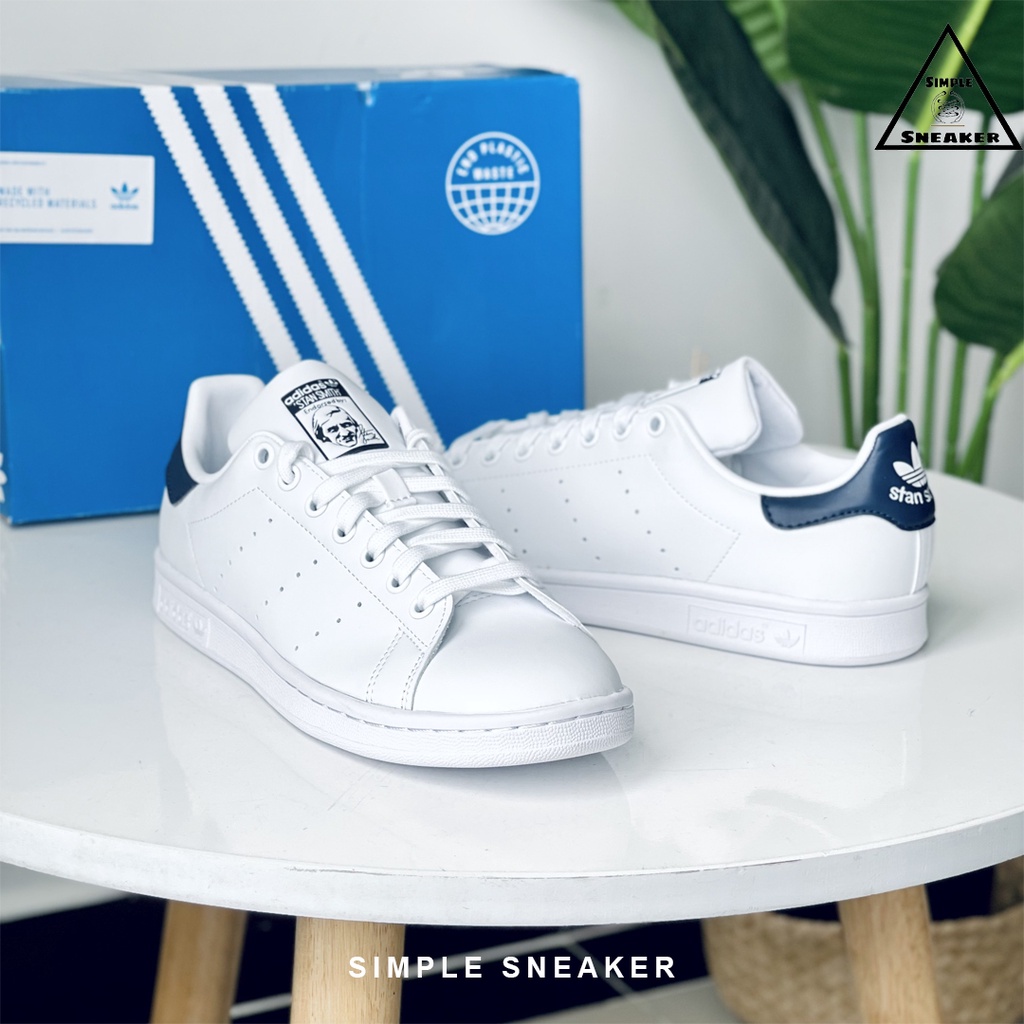 Giày Adidas Chính Hãng FREESHIP Adidas Stan Smith Gót Xanh Lá Chuẩn Auth- Giày Sneaker Thể Thao Nam Nữ- Simple Sneaker