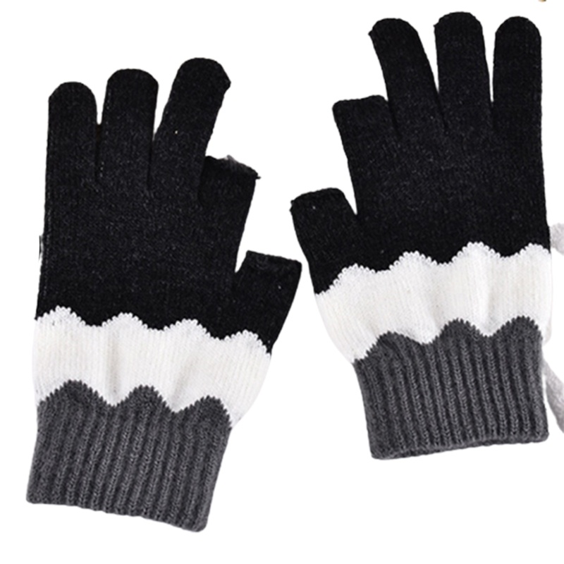 Găng Tay Hở Ngón Giữ Ấm Mùa Đông Thời Trang Cho Nam Nữ