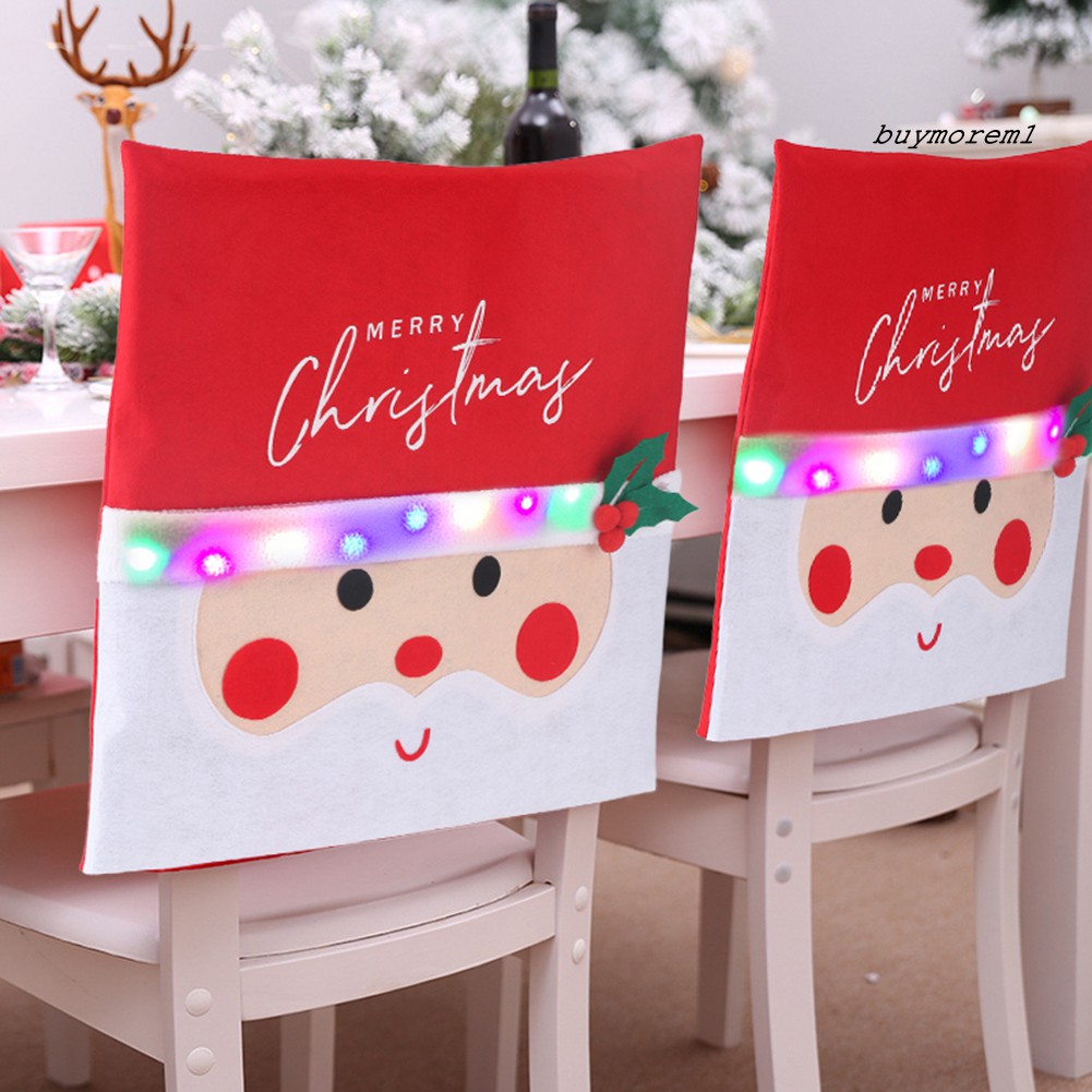 Set 4 Bọc Lưng Ghế Hình Ông Già Noel