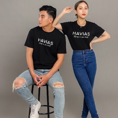 Tag HAVIAS áo phông Cotton 100% Premium hoạ tiết Heart