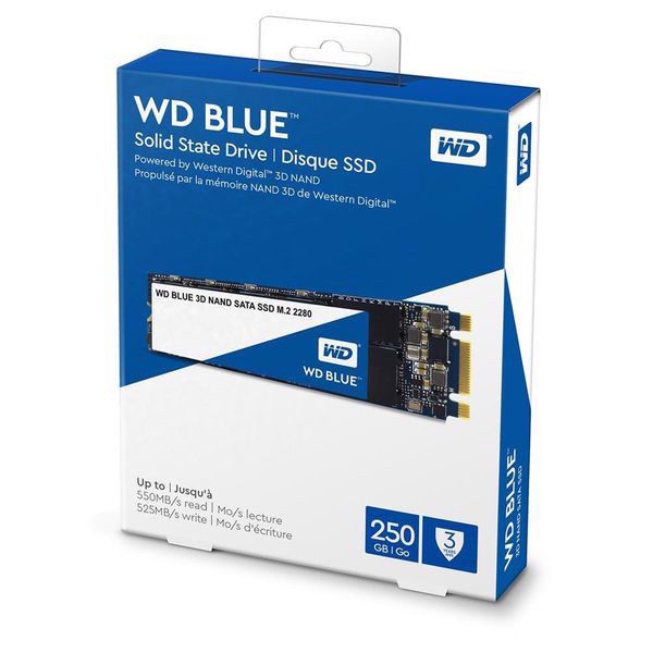 Ổ cứng SSD WD SN570 Blue 250GB/500GB M.2 2280 PCIe NVMe 3x4 (WDS250G3B0C)