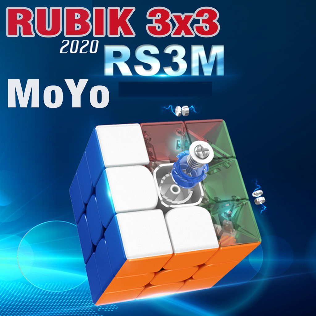 Đồ chơi rubik 3x3 RS3M 2020 Nam Châm 3 Tầng Stickerless bằng nhựa cao cấp