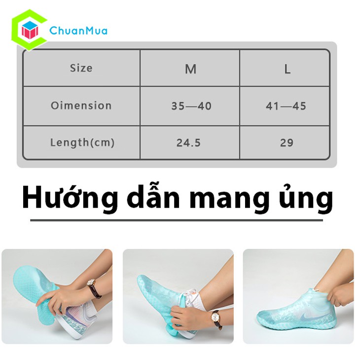 Bao Giày Đi Mưa Cao Cấp Silicone Waterproof Shoe Covers ( Giá Rẻ, Phụ Kiện Bảo Quản Giày Ủng Bọc Dày Chống Nước ) | BigBuy360 - bigbuy360.vn