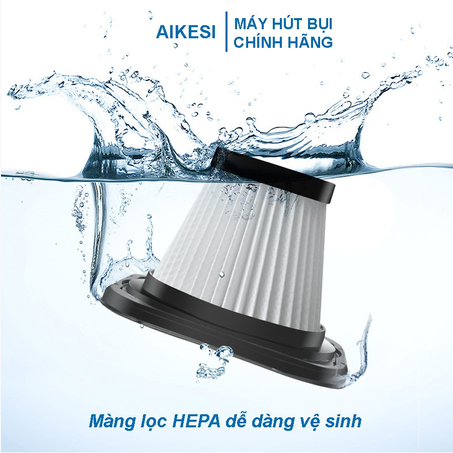 [AIKESI] Máy Hút Bụi Ô Tô AIKESI Công Suất 120W Lực Hút 4000Pa Pin 2000mAh Kèm 4 Đầu Hút Chuyên Dụng Bảo Hành 6 Tháng | WebRaoVat - webraovat.net.vn