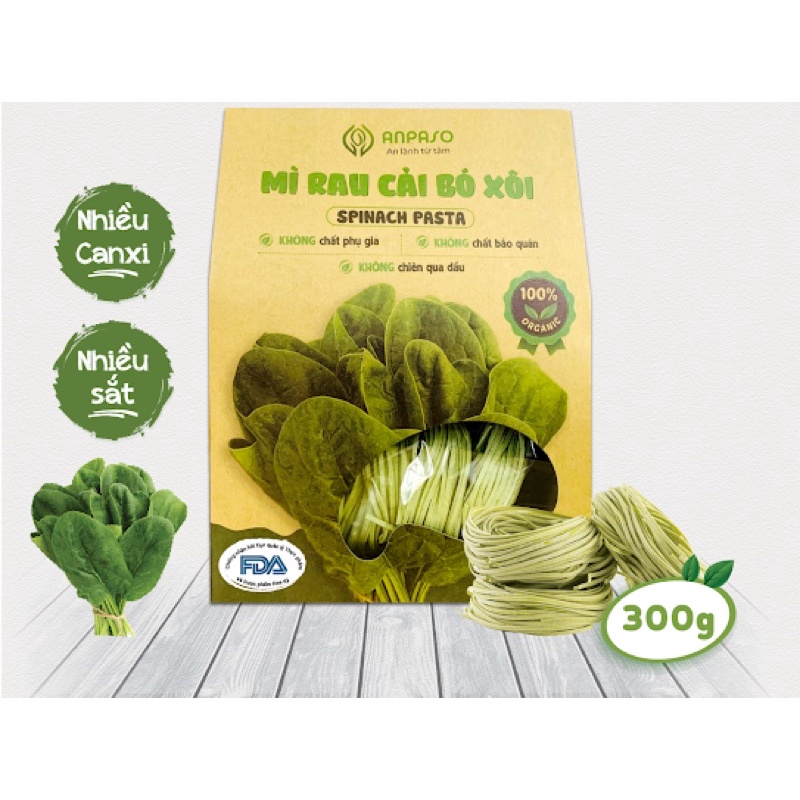 Mì cải bó xôi 300gr