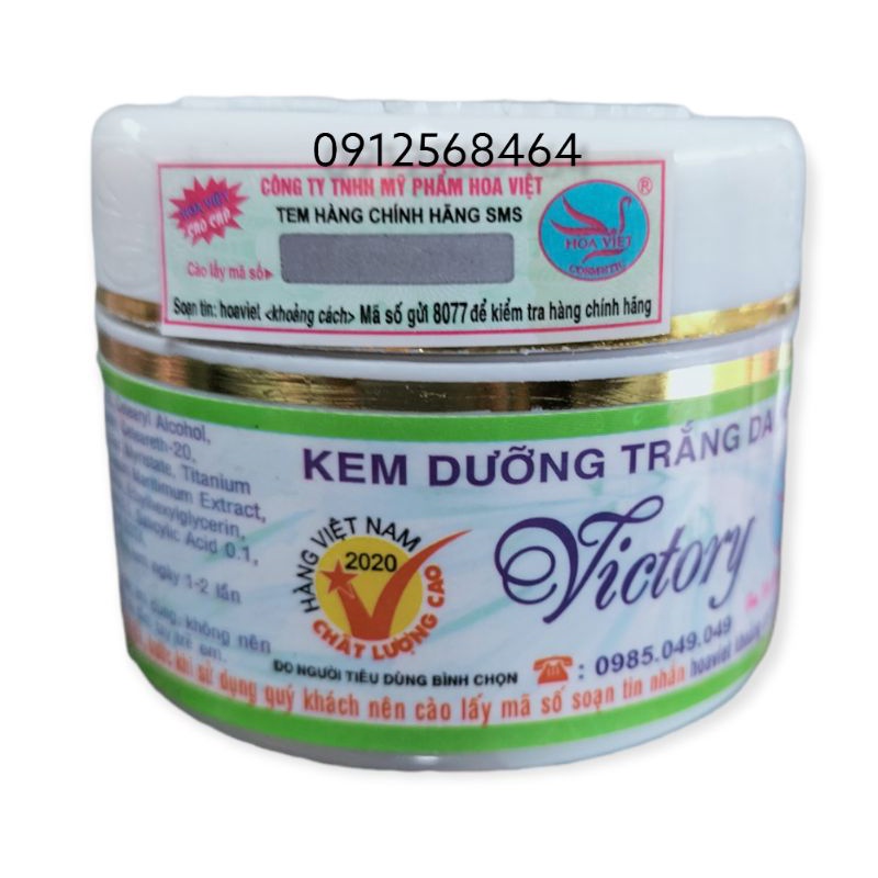 Kem Hoa Việt Victory Dưỡng Trắng Da