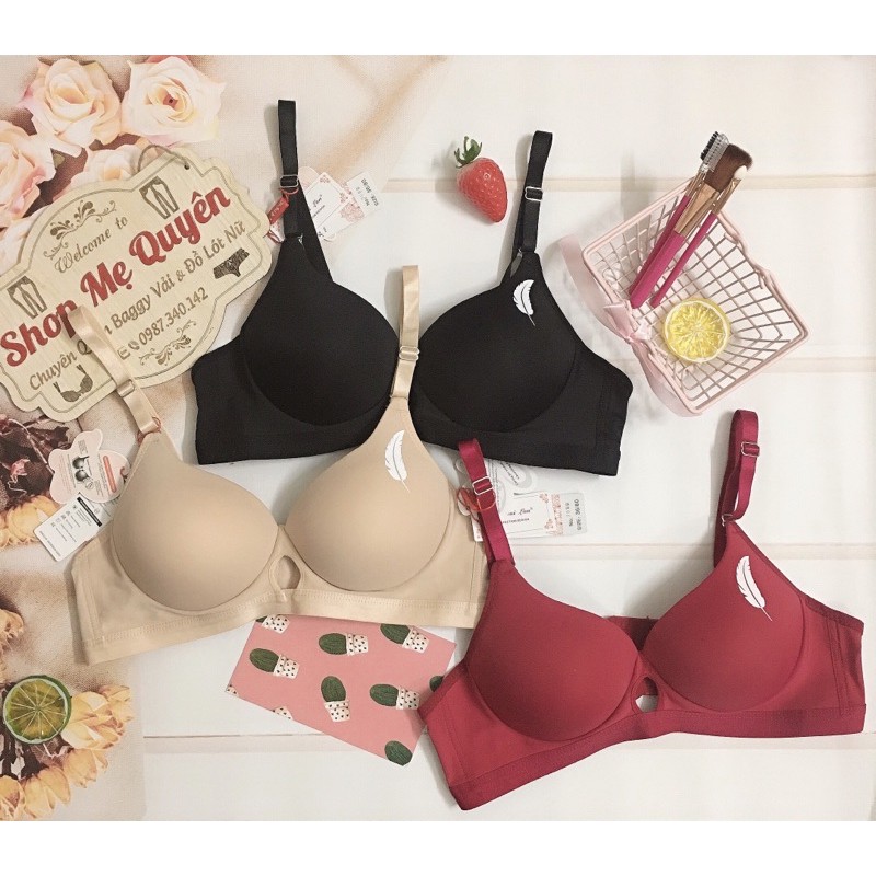 Áo lót phối lá mút mỏng không gọng- chất mát lạnh- cam kết loại 1