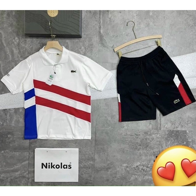Đồ bộ chơi thể thao thời trang nam, Bộ cộc mùa hè có hoạ tiết phong cách hàn quốc cotton btshop từ M đến xxl