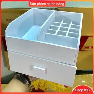 Khay đựng mỹ phẩm mini size 25cm màu trắng siêu gọn