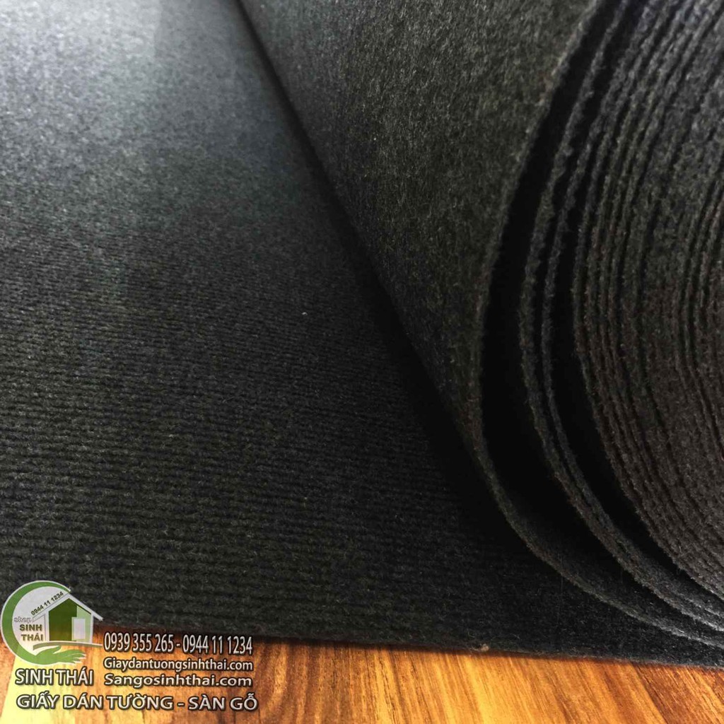 Thảm nỉ trải sàn màu đen - 1m²