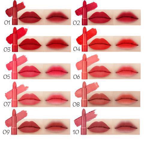 Son thỏi Club Clio 2018  Matte Lipsticks strongest rouge heel velvet