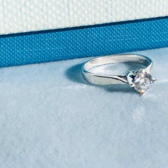 SIÊU RẺ-Nhẫn bạc chủ Moissanite 5,0ly nước D, VVS1, Excelent; Chất liệu bạc 925 SIÊU PHẨM ĐẲNG CẤP